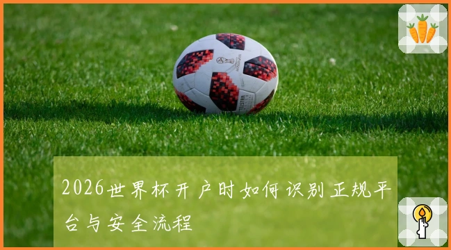 2026世界杯开户时如何识别正规平台与安全流程